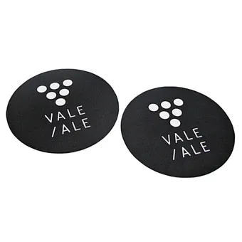 Black Round Custom Coasters Absorbent Paper Cup Mats