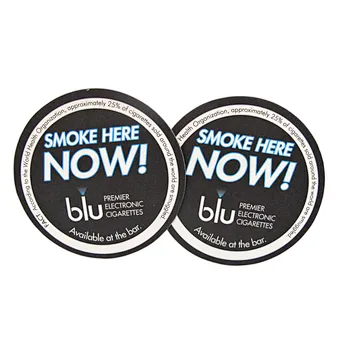 Black Round Custom Coasters Absorbent Paper Cup Mats