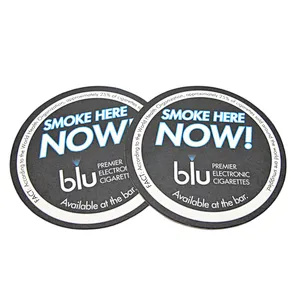 Black Round Custom Coasters Absorbent Paper Cup Mats