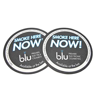 Black Round Custom Coasters Absorbent Paper Cup Mats