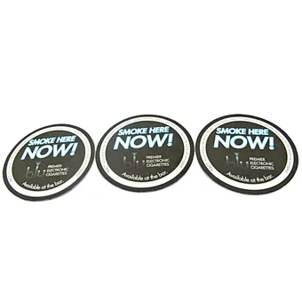 Black Round Custom Coasters Absorbent Paper Cup Mats